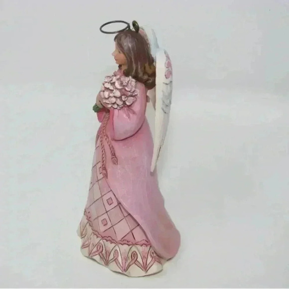 Jim Shore Heartwood Creek Breast Cancer Awareness Angel, 4.5" - Picture 4 of 7